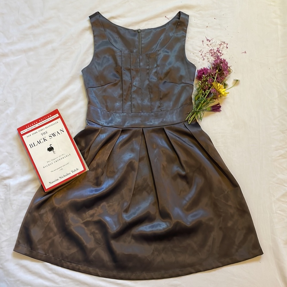 Vintage Gray Satin Mini Dress size XXS